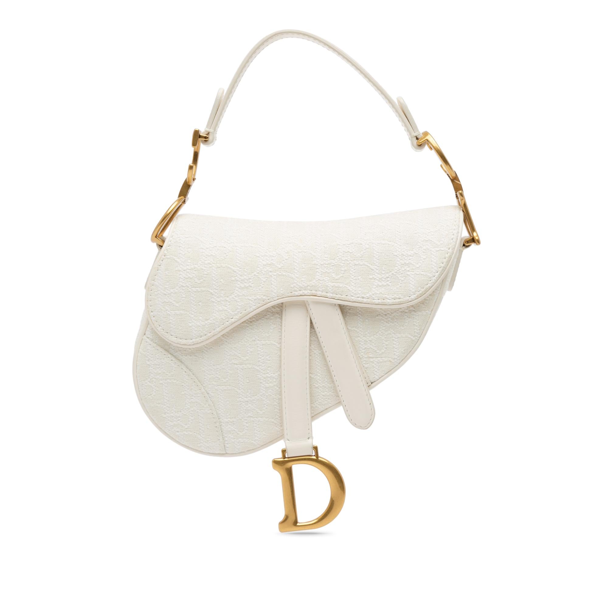 Dior Mini Oblique Canvas Saddle Bag
