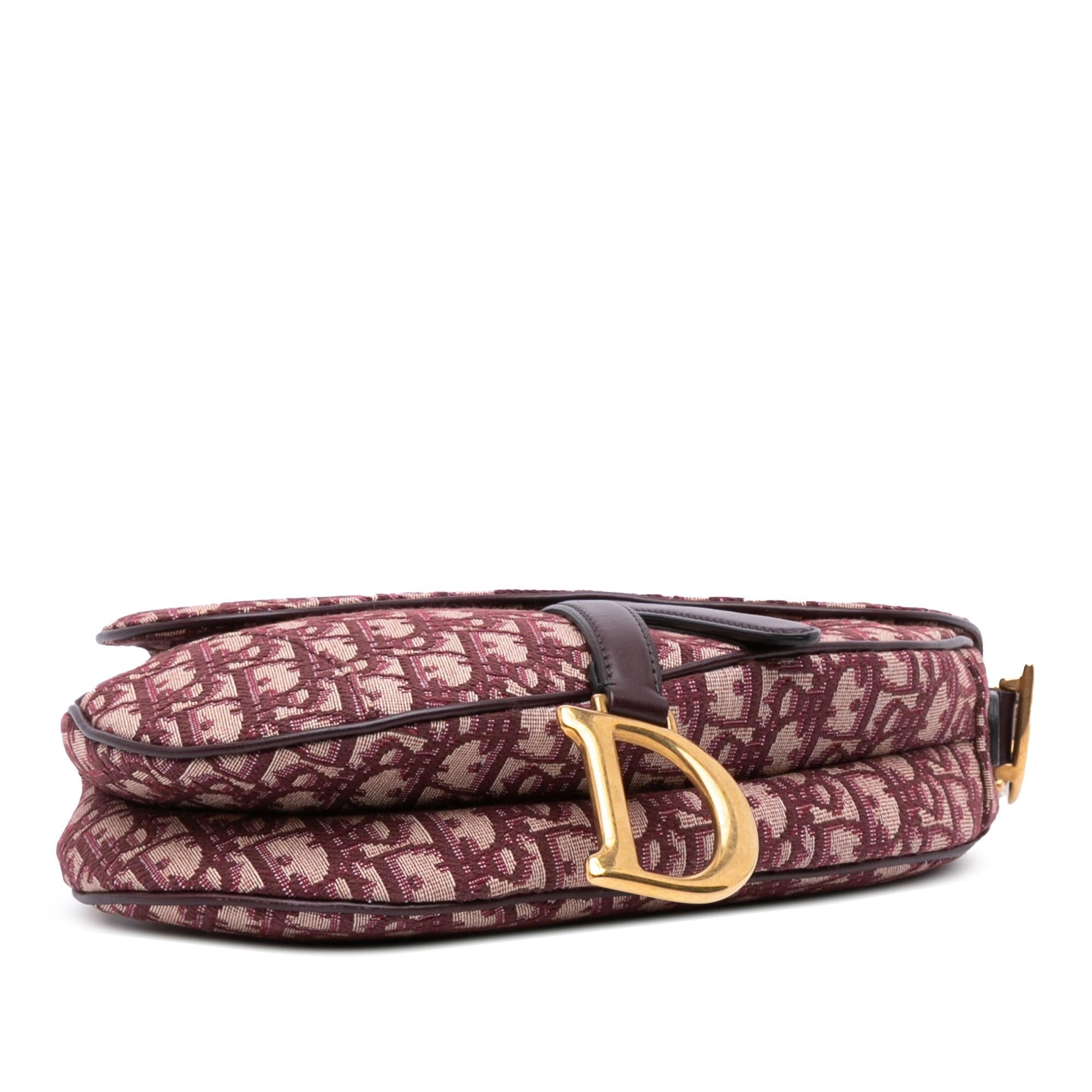 Dior Mini Oblique Canvas Saddle Bag