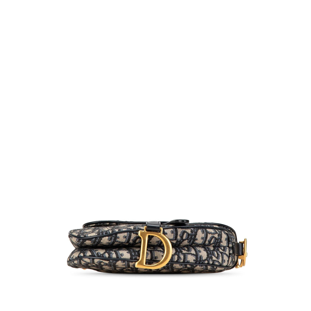 Dior Mini Oblique Canvas Saddle Bag