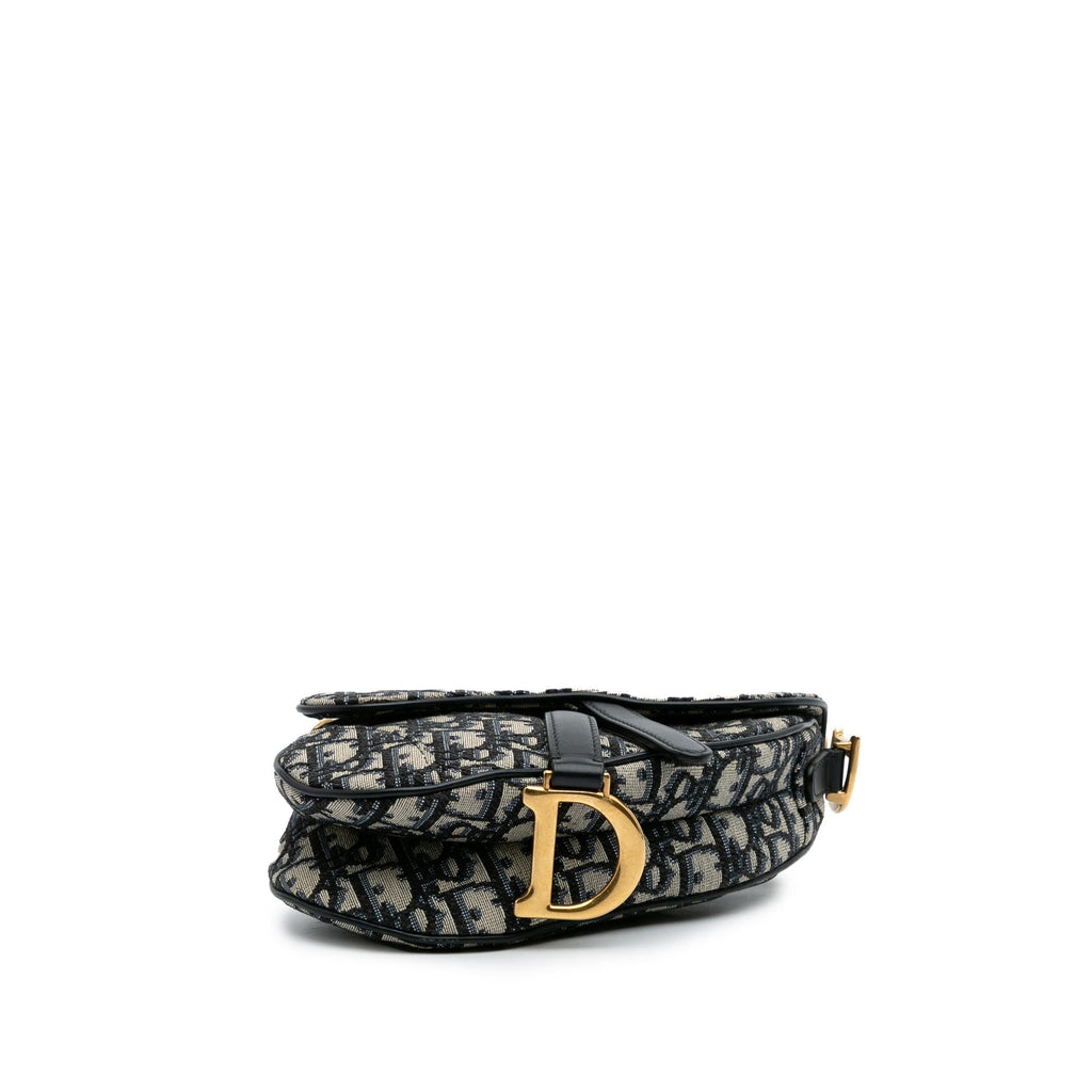 Dior Mini Oblique Canvas Saddle Bag