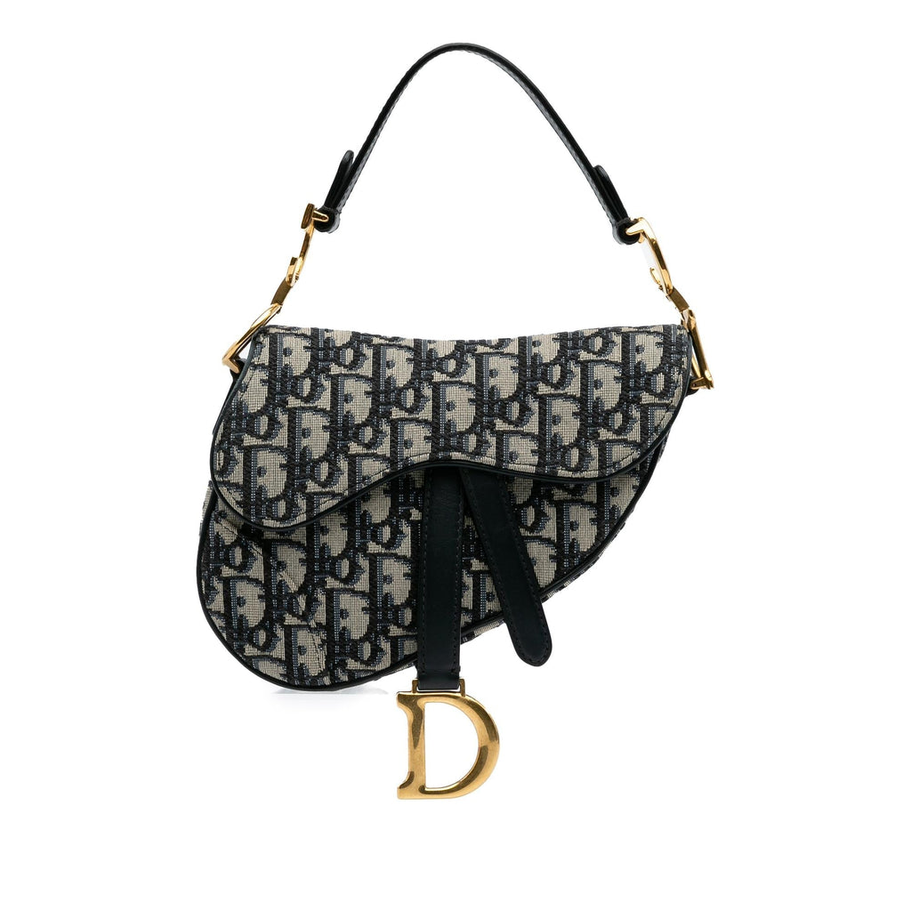 Dior Mini Oblique Canvas Saddle Bag