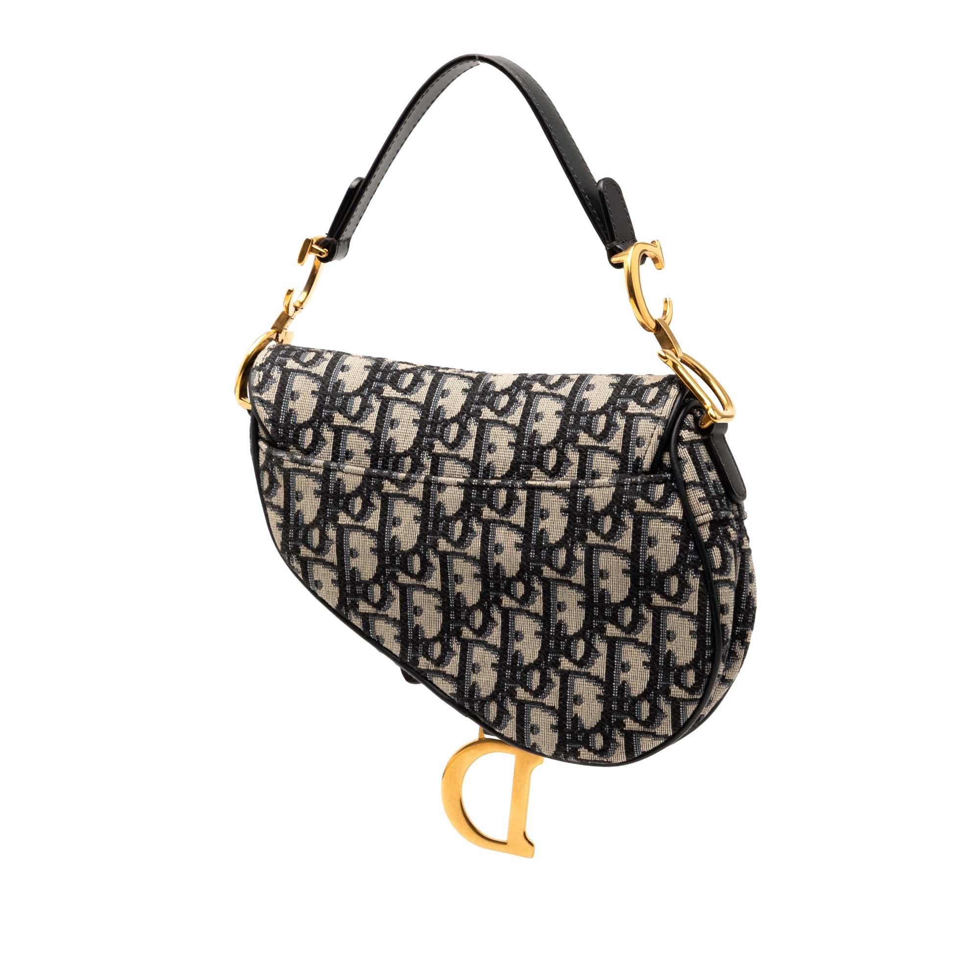 Dior Mini Oblique Canvas Saddle Bag