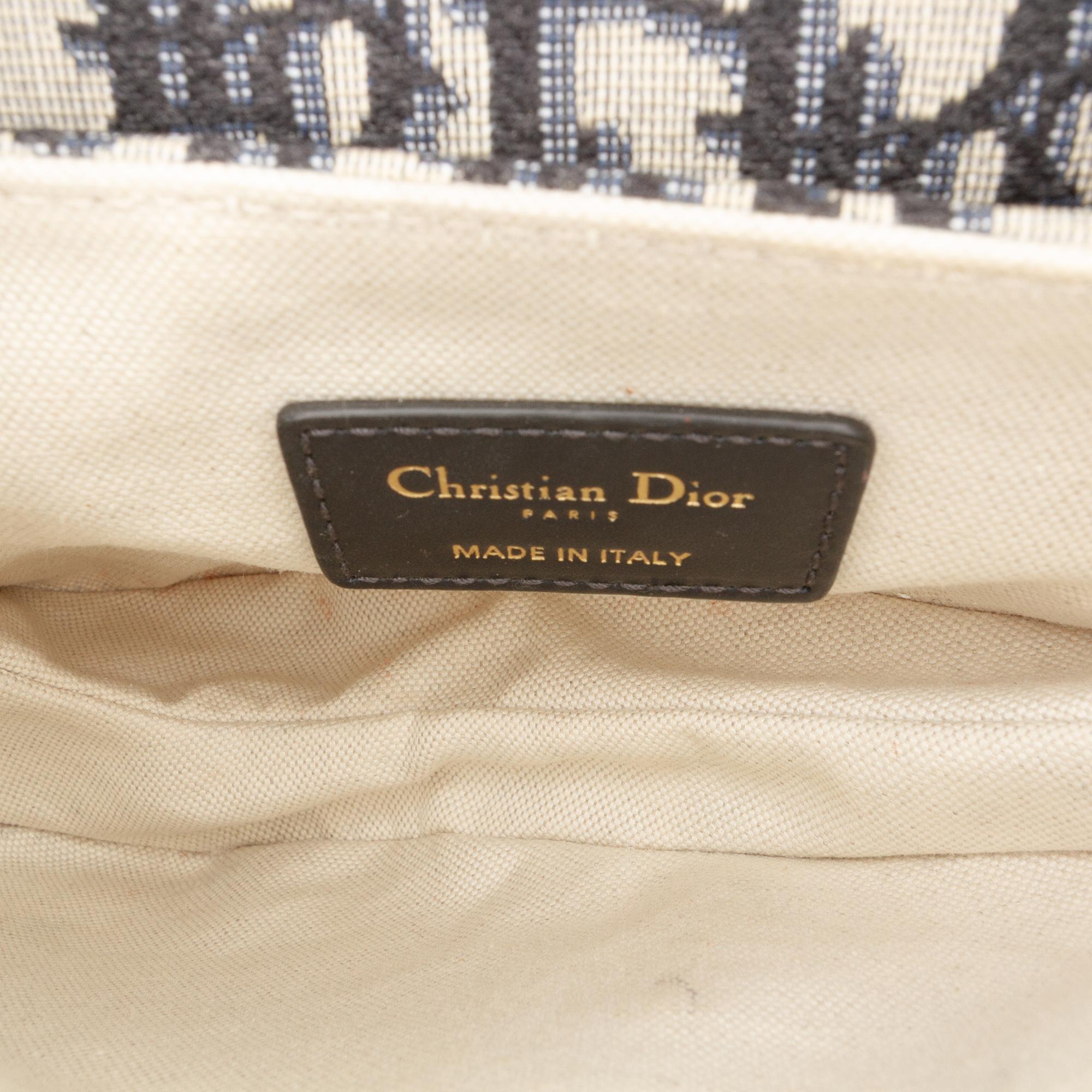 Dior Mini Oblique Canvas Saddle Bag