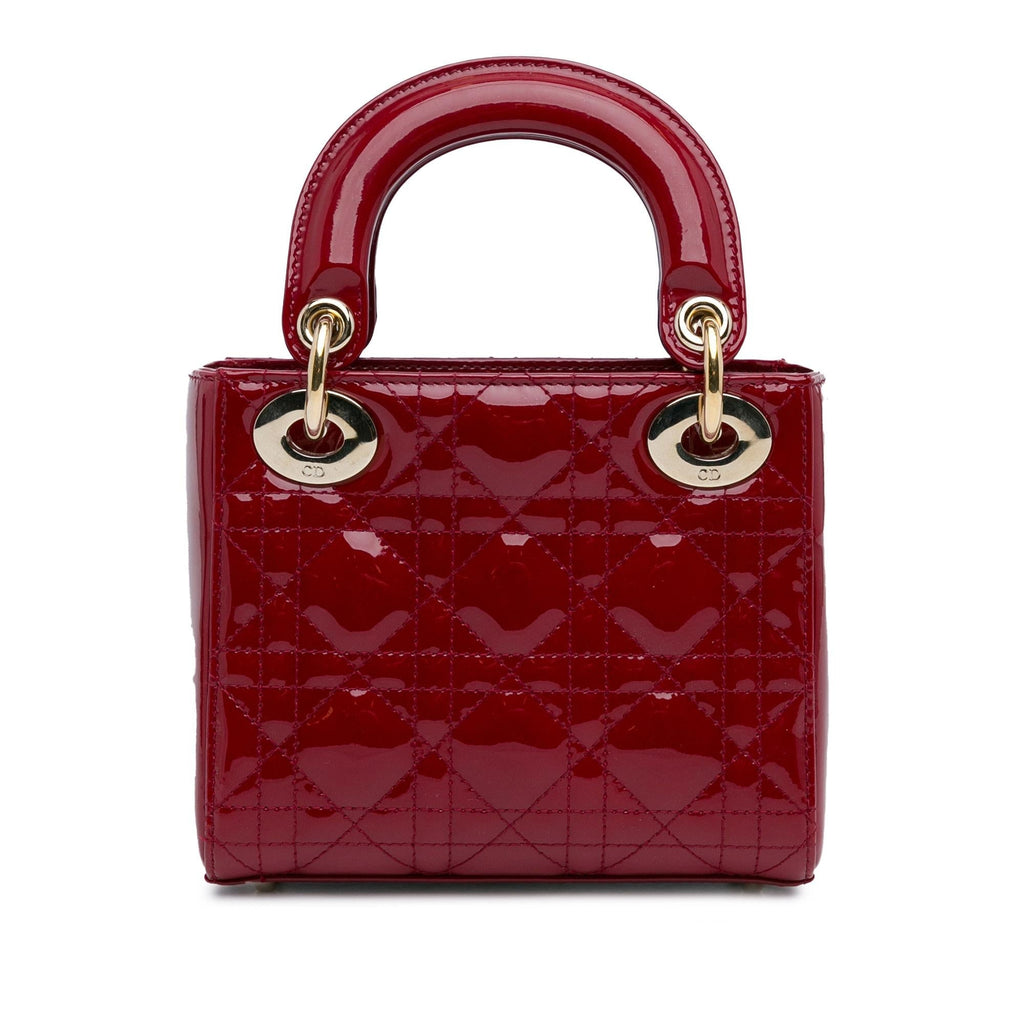 Dior Mini Patent Cannage Lady Dior (SHG-5cWfM7)
