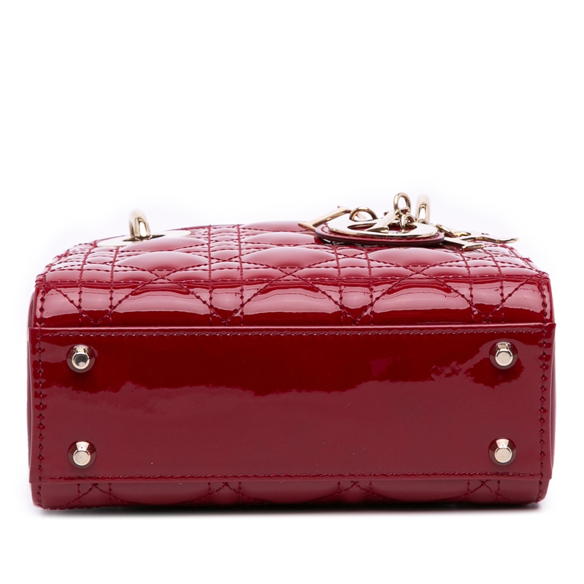 Dior Mini Patent Cannage Lady Dior