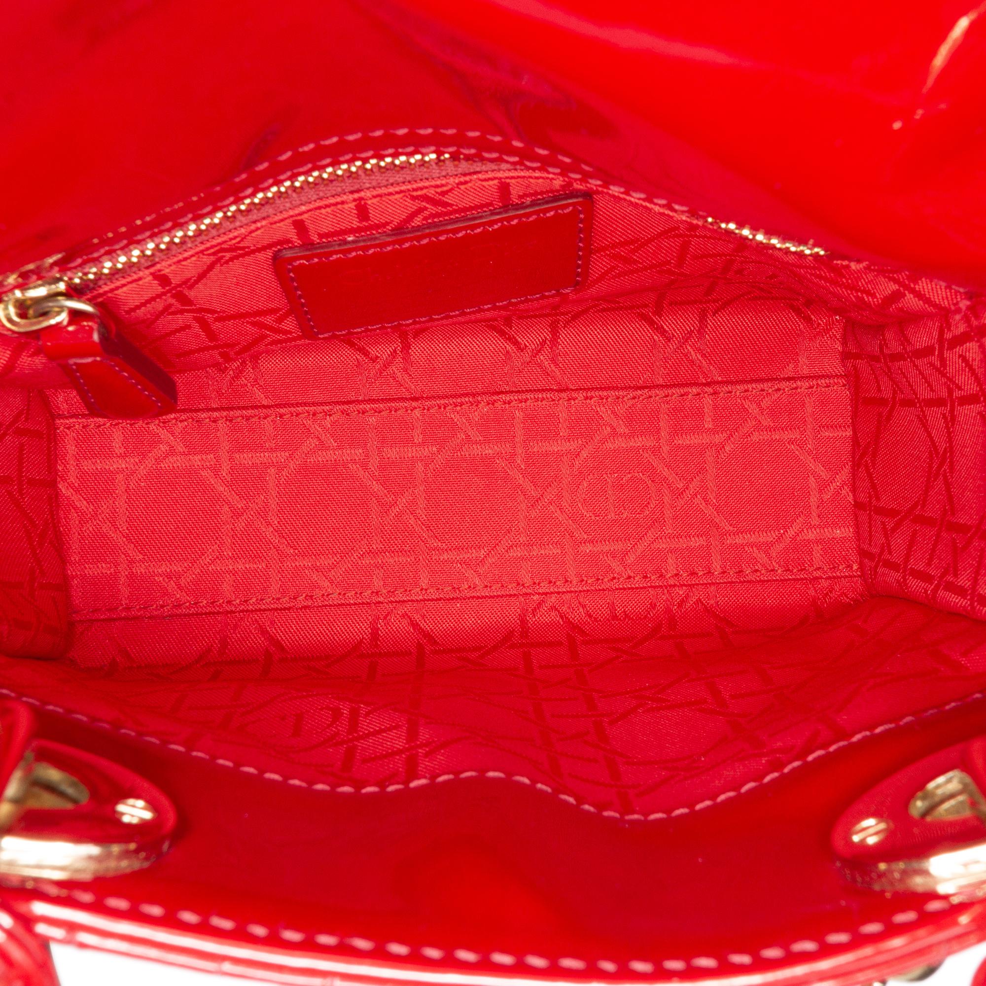 Dior Mini Patent Cannage Lady Dior