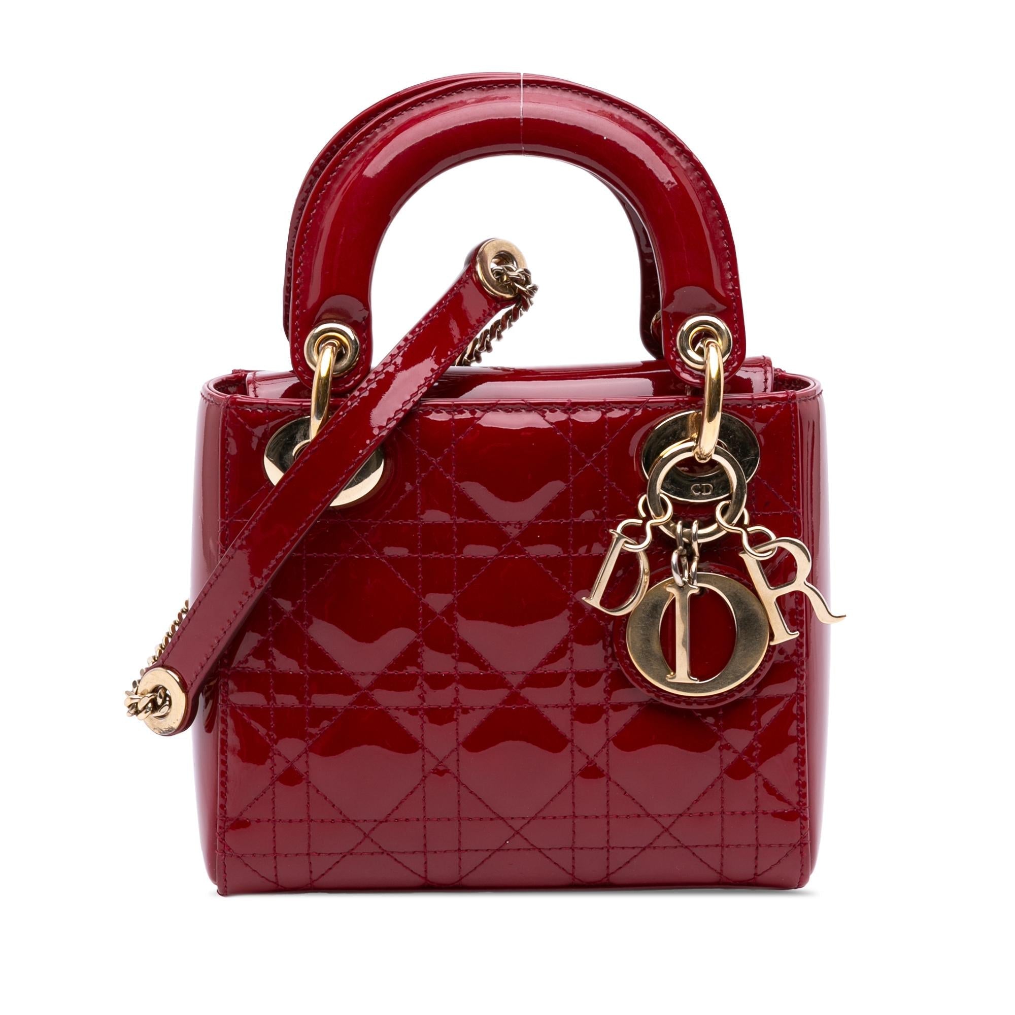 Dior Mini Patent Cannage Lady Dior