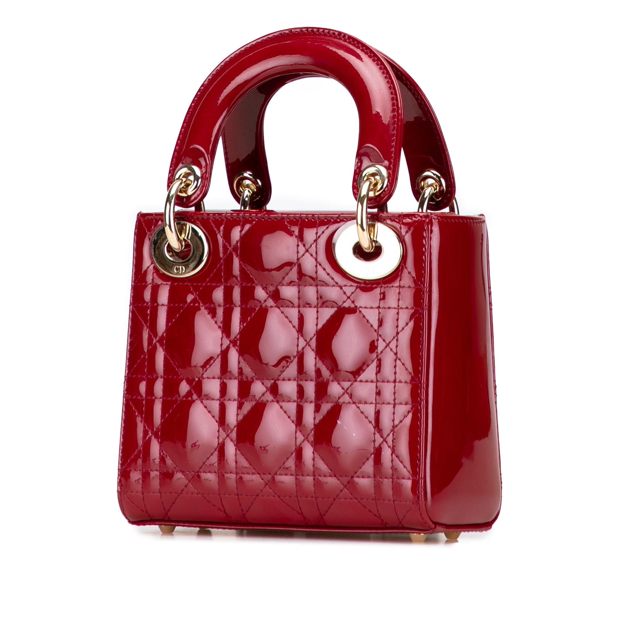 Dior Mini Patent Cannage Lady Dior