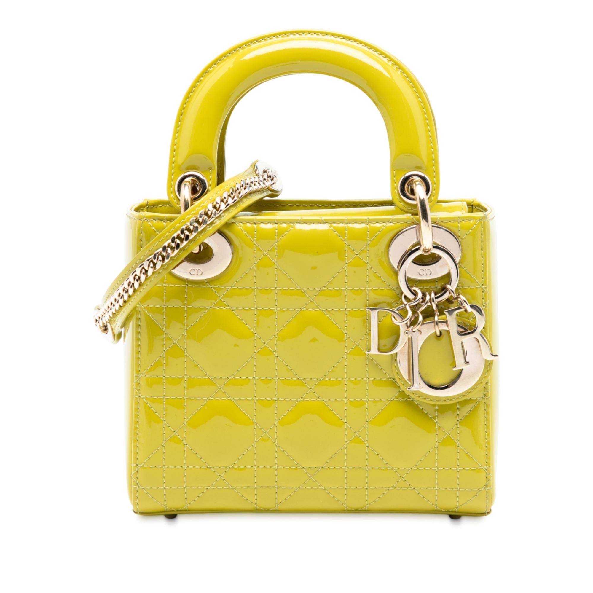 Dior Mini Patent Cannage Lady Dior