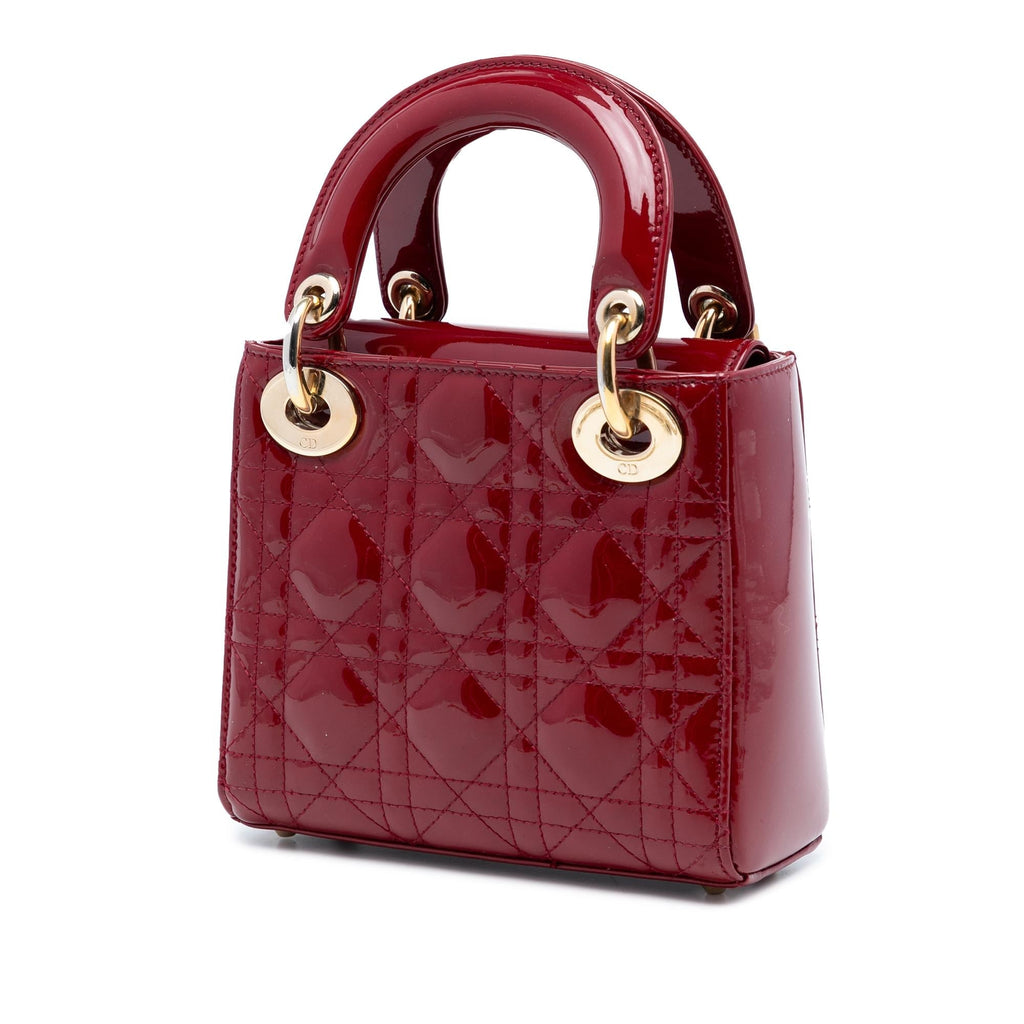 Dior Mini Patent Cannage Lady Dior