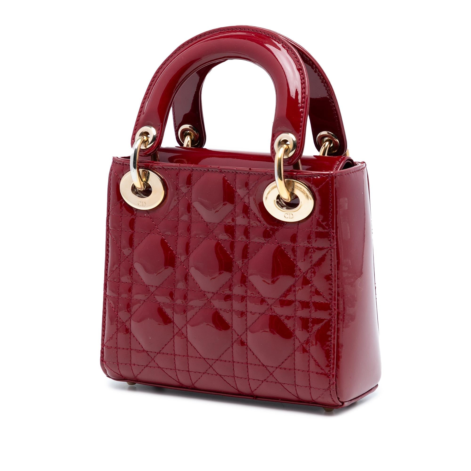 Dior Mini Patent Cannage Lady Dior