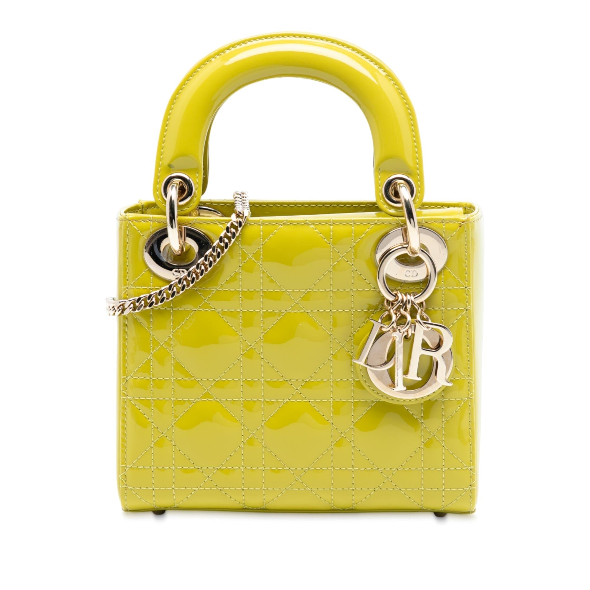 Dior Mini Patent Cannage Lady Dior