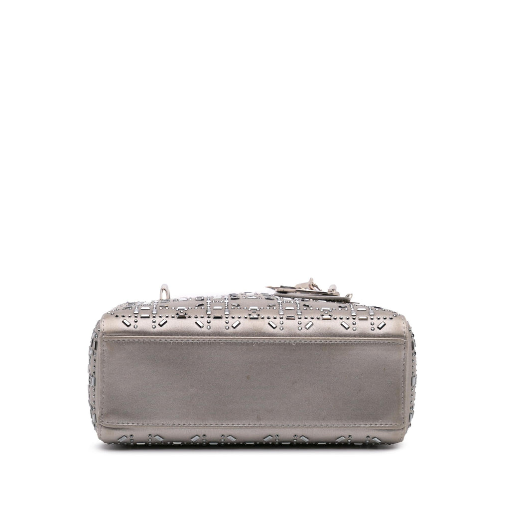 Dior Mini Satin Cannage Crystal Lady Dior