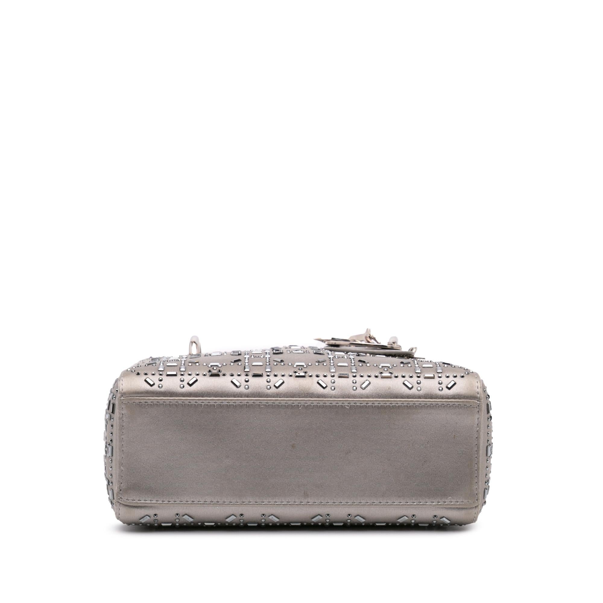 Dior Mini Satin Cannage Crystal Lady Dior