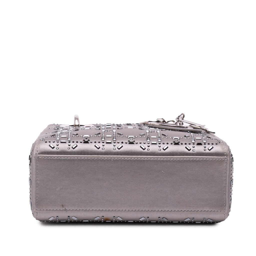 Dior Mini Satin Cannage Crystal Lady Dior