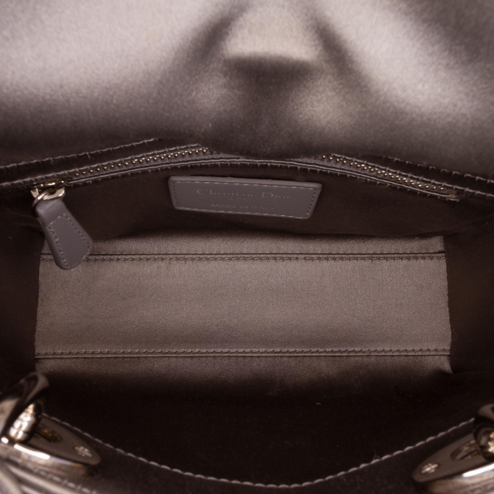 Dior Mini Satin Cannage Crystal Lady Dior