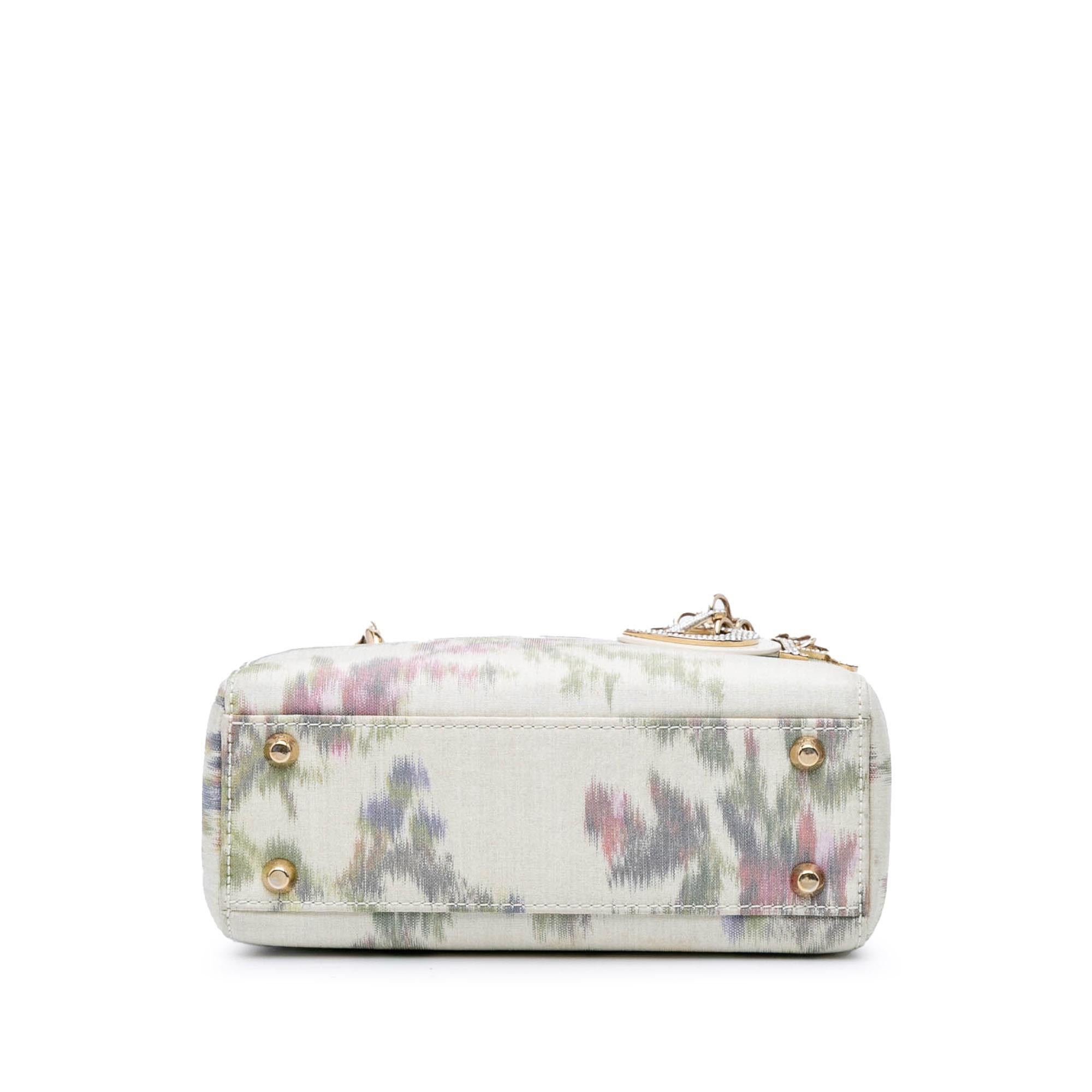 Dior Mini Satin Floral Crystal Lady Dior