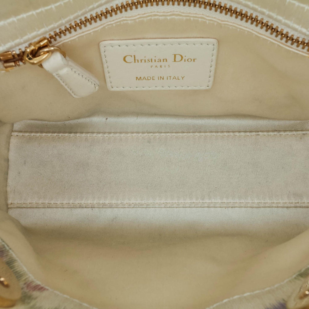 Dior Mini Satin Floral Crystal Lady Dior