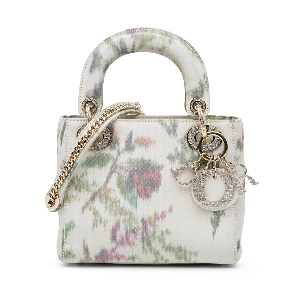 Dior Mini Satin Floral Crystal Lady Dior