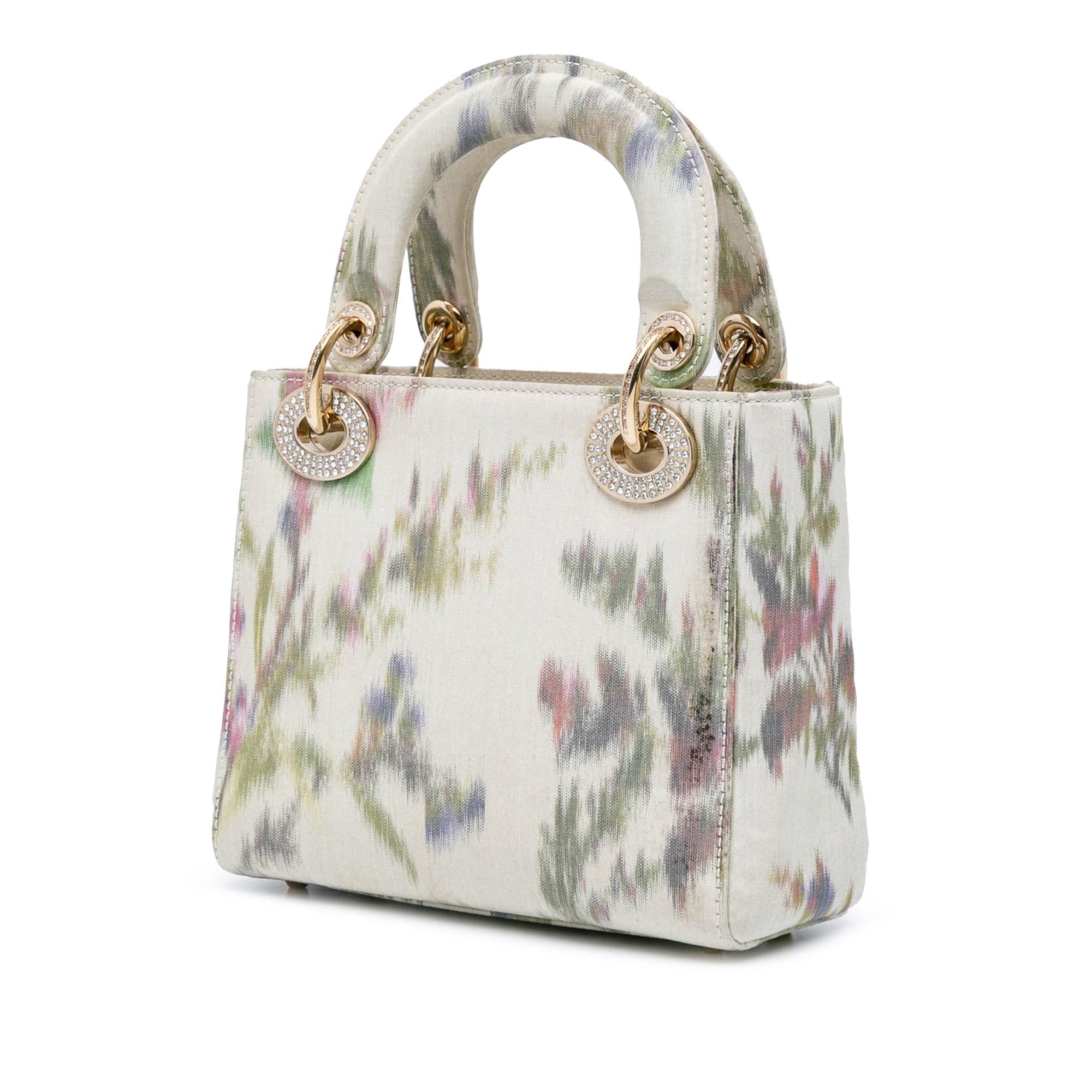 Dior Mini Satin Floral Crystal Lady Dior