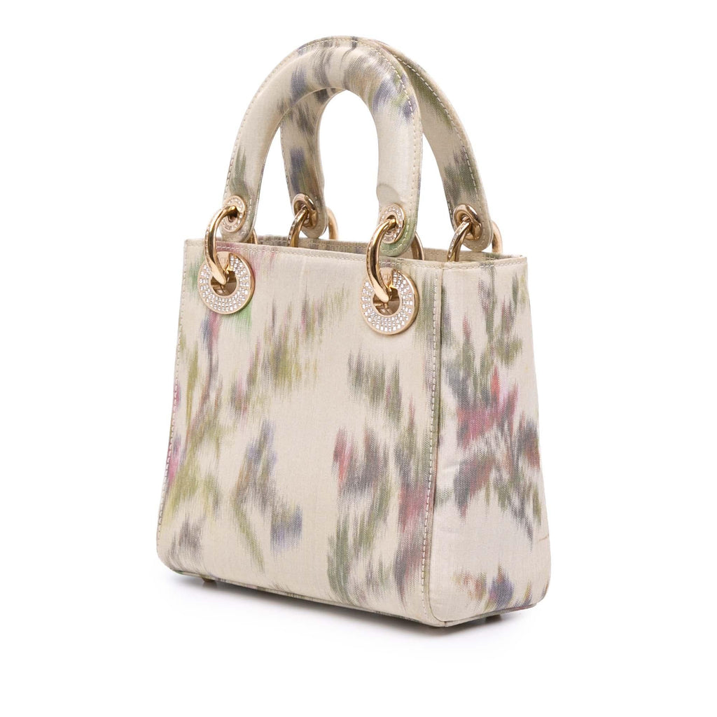 Dior Mini Satin Floral Crystal Lady Dior