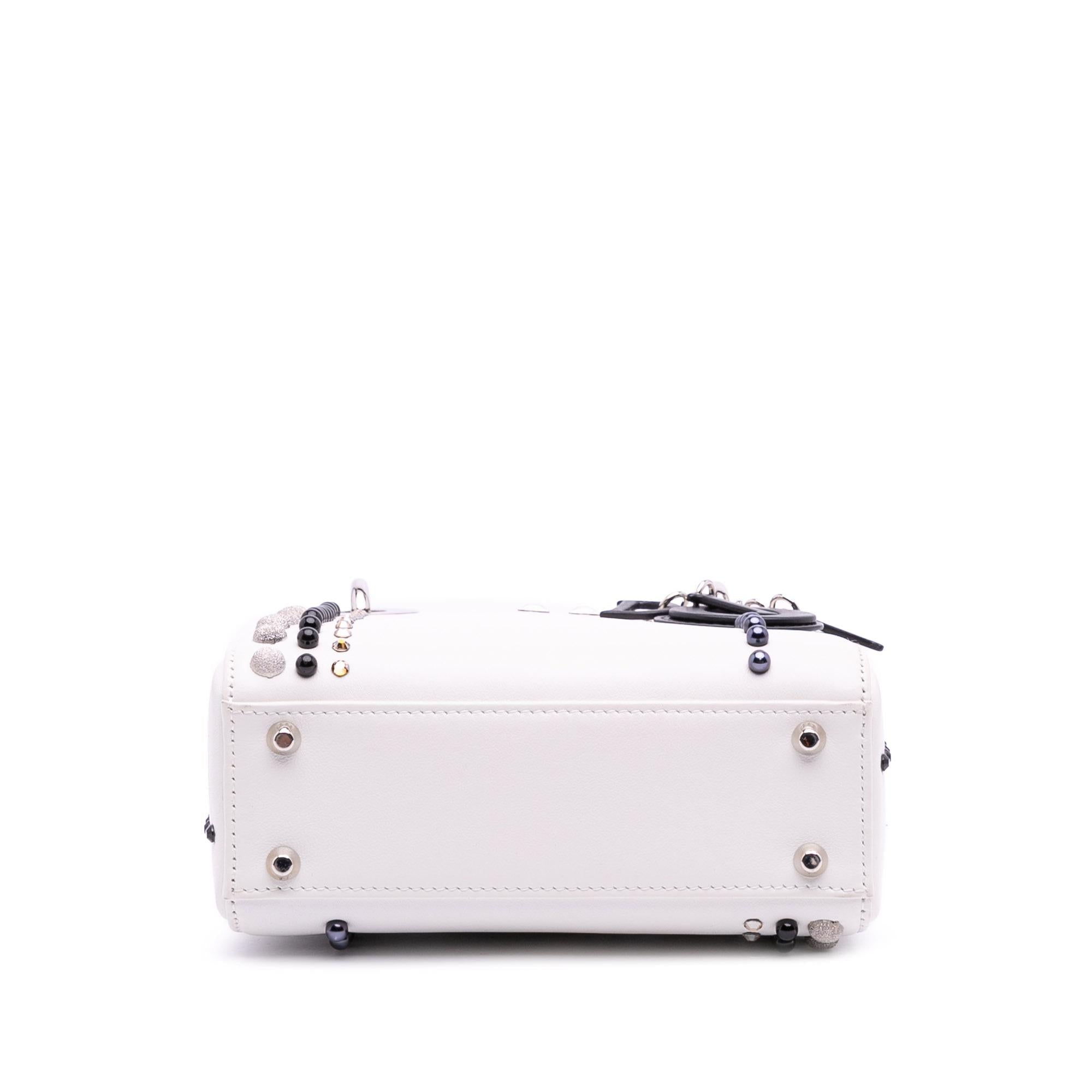 Dior Mini Studded Lambskin Crystal Pearl Lady Dior