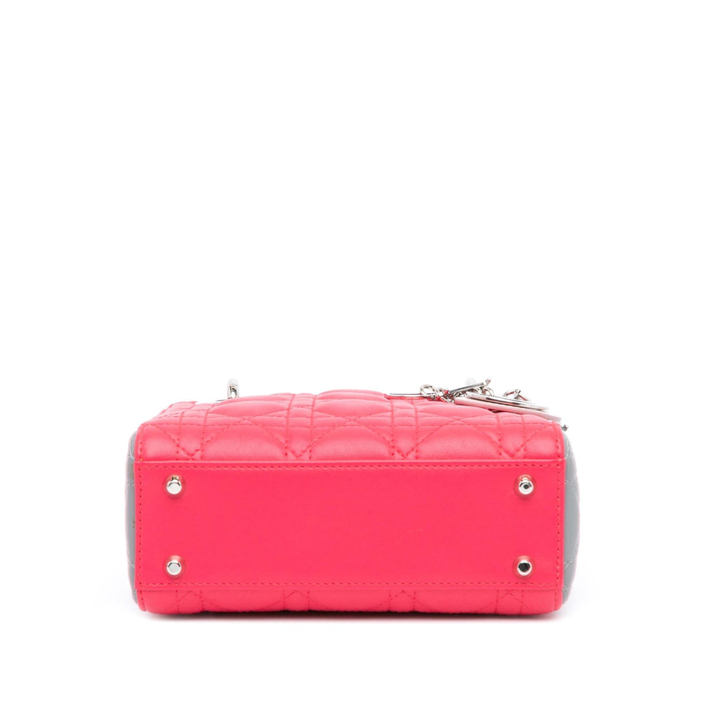 Dior Mini Tricolor Lambskin Cannage Lady Dior