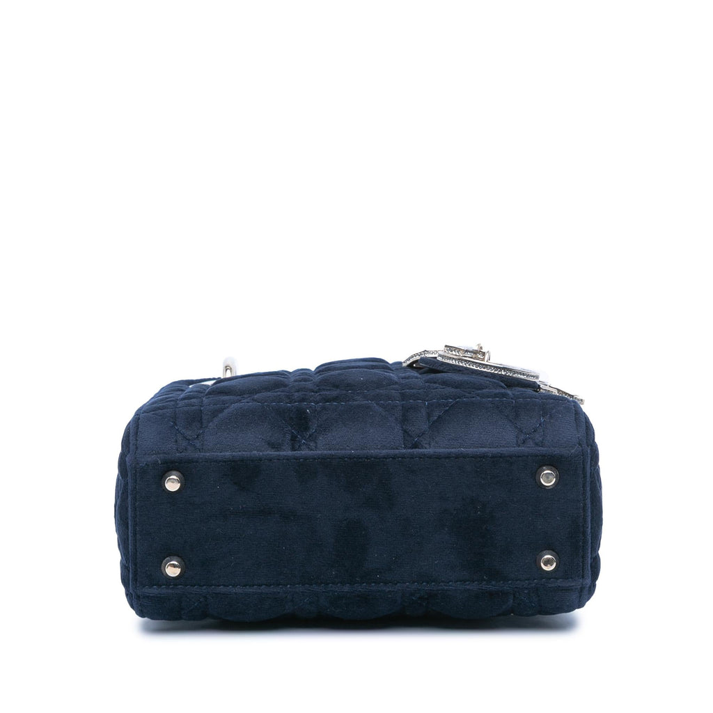 Dior Mini Velvet Cannage Lady Dior