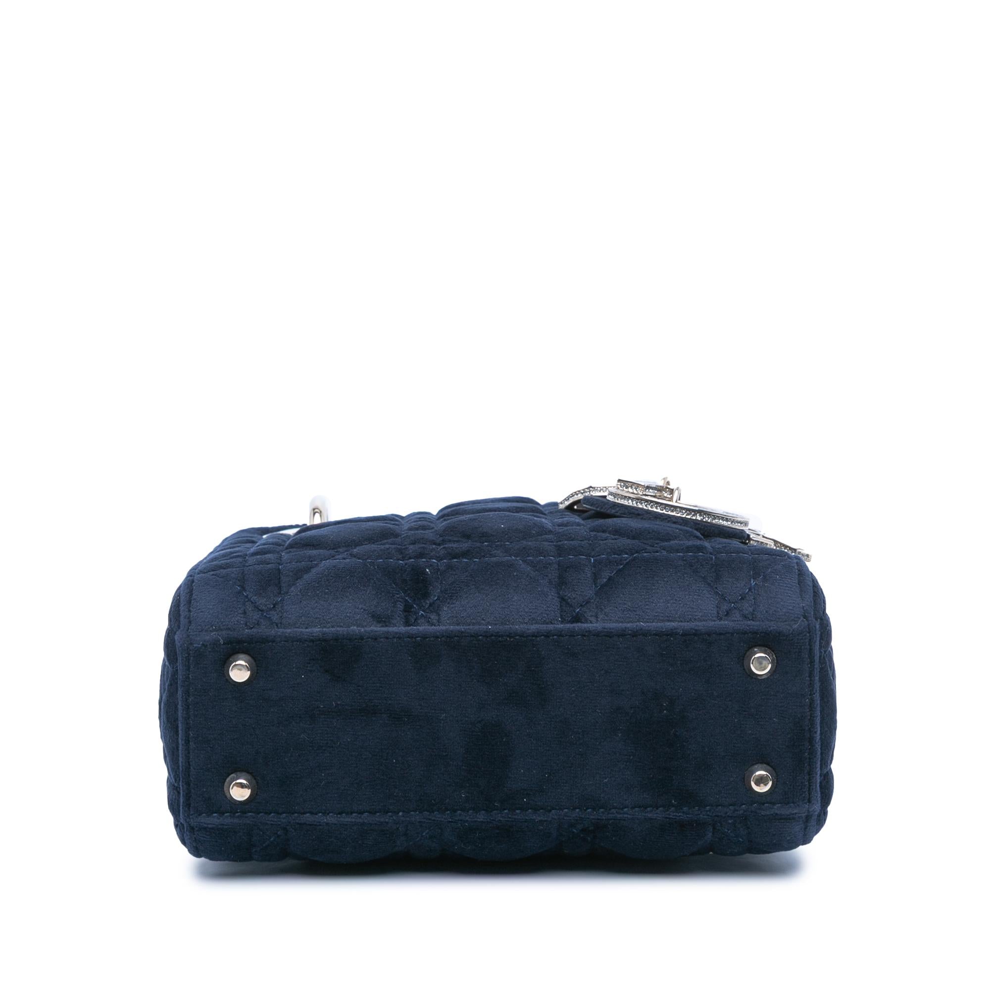 Dior Mini Velvet Cannage Lady Dior