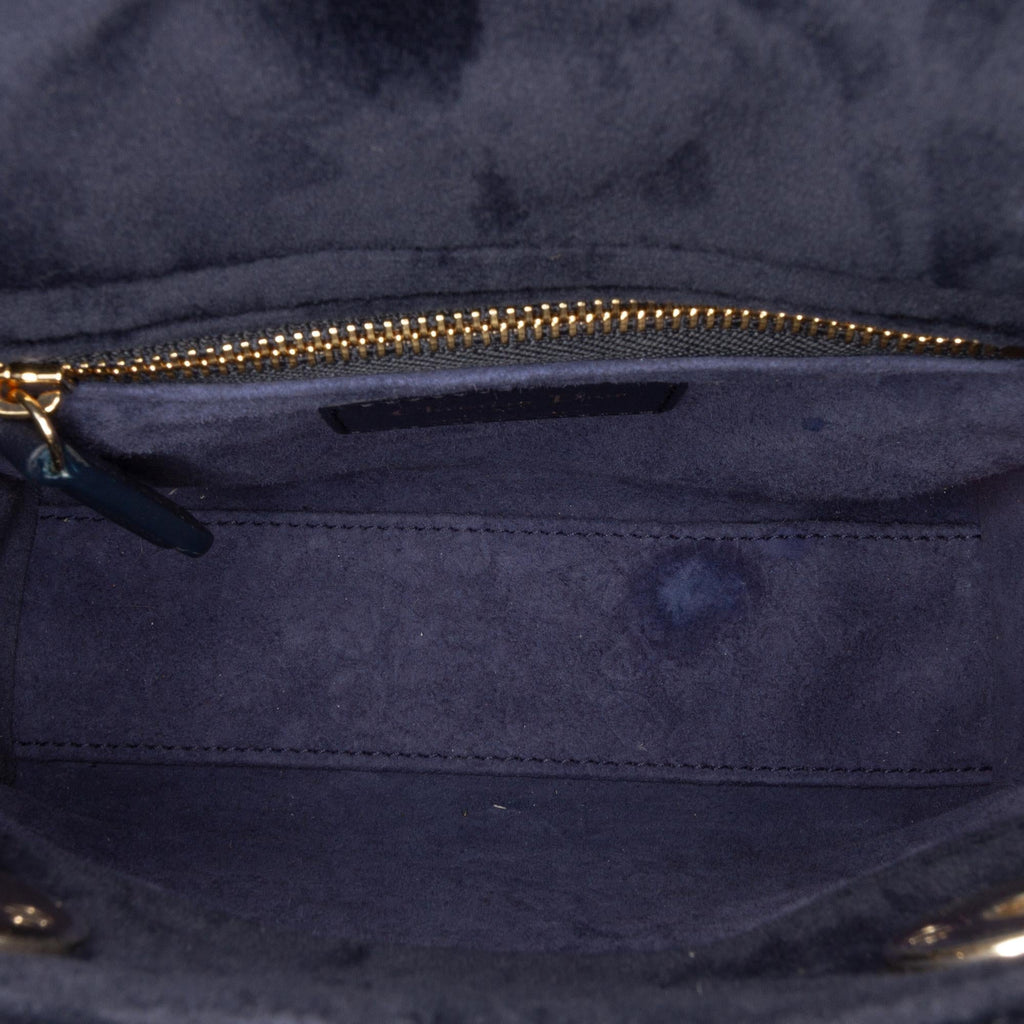 Dior Mini Velvet Cannage Lady Dior