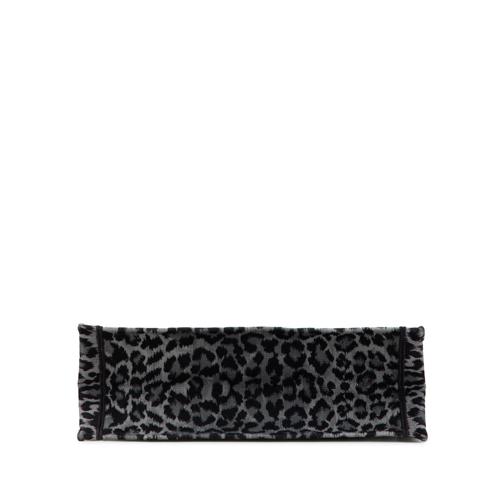 Dior Mizza Large Embroidered Canvas Leopard Book Tote