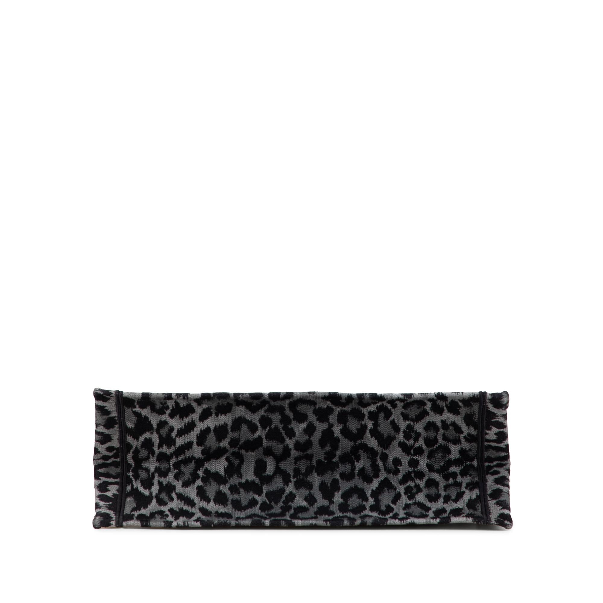 Dior Mizza Large Embroidered Canvas Leopard Book Tote
