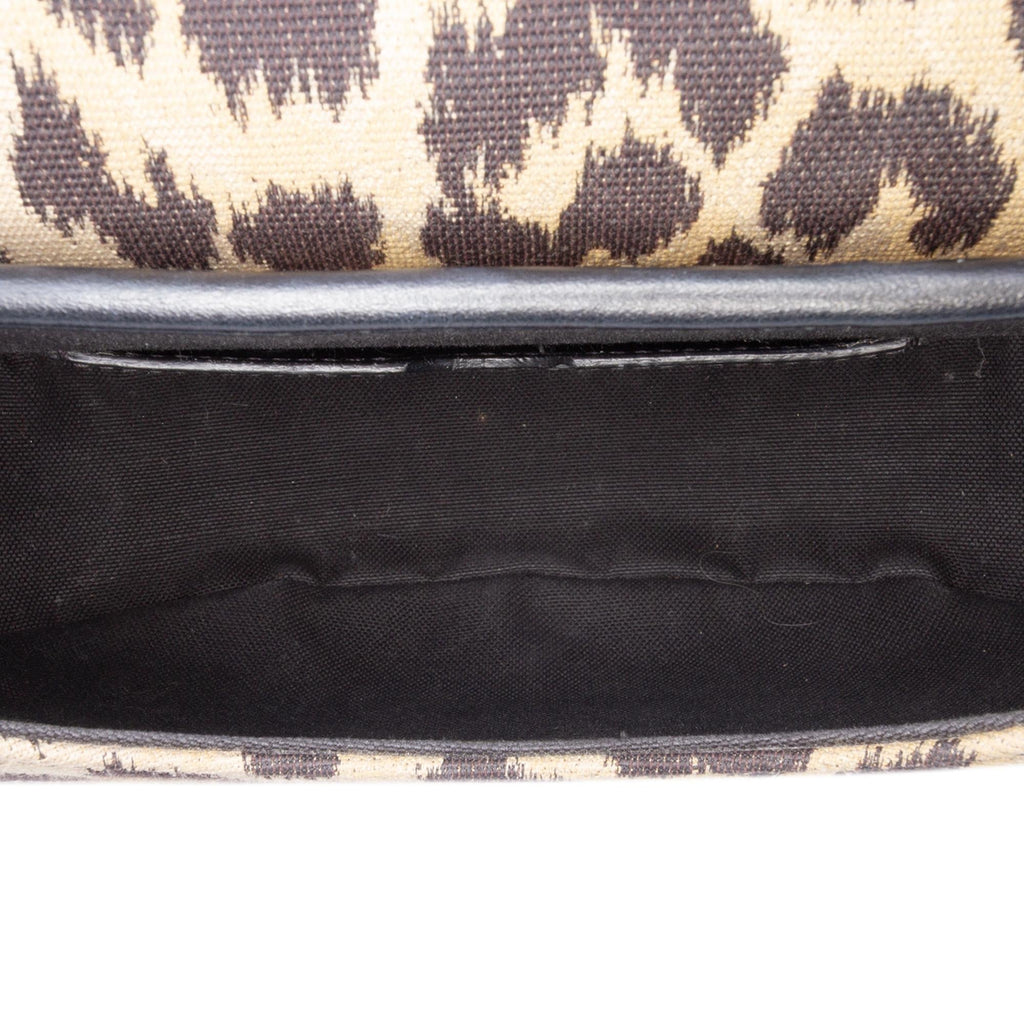 Dior Mizza Medium Embroidered Canvas Leopard Bobby Crossbody
