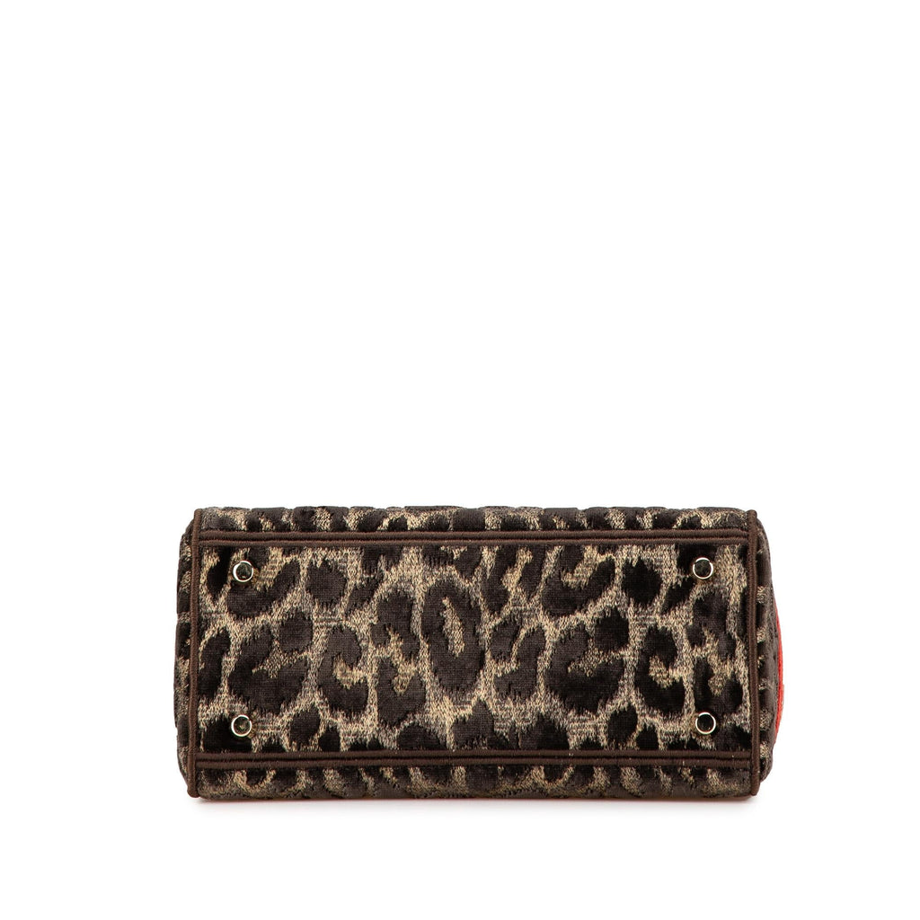 Dior Mizza Medium Embroidered Velvet Leopard Lady D Lite