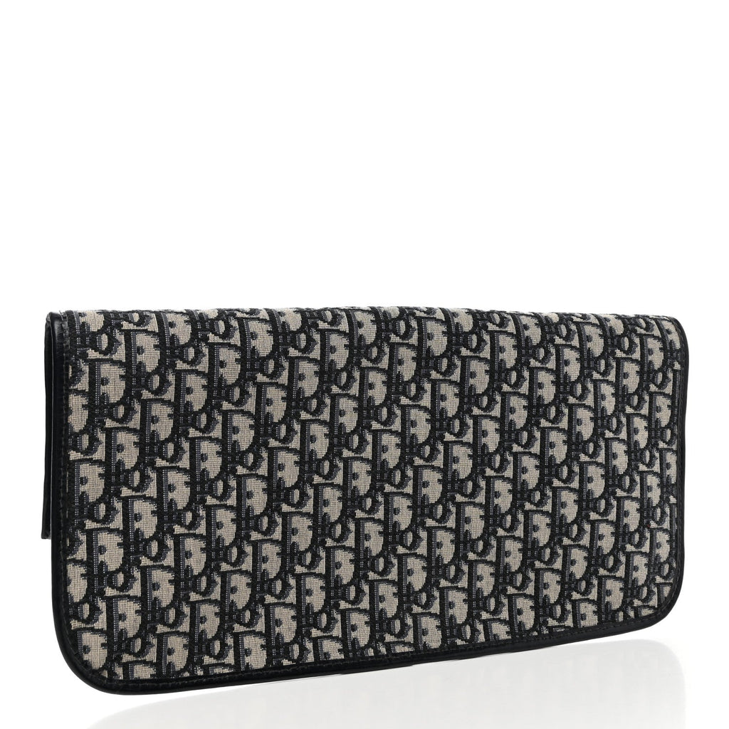 CHRISTIAN DIOR OBLIQUE MONOGRAM FOLD OVER CLUTCH BAG