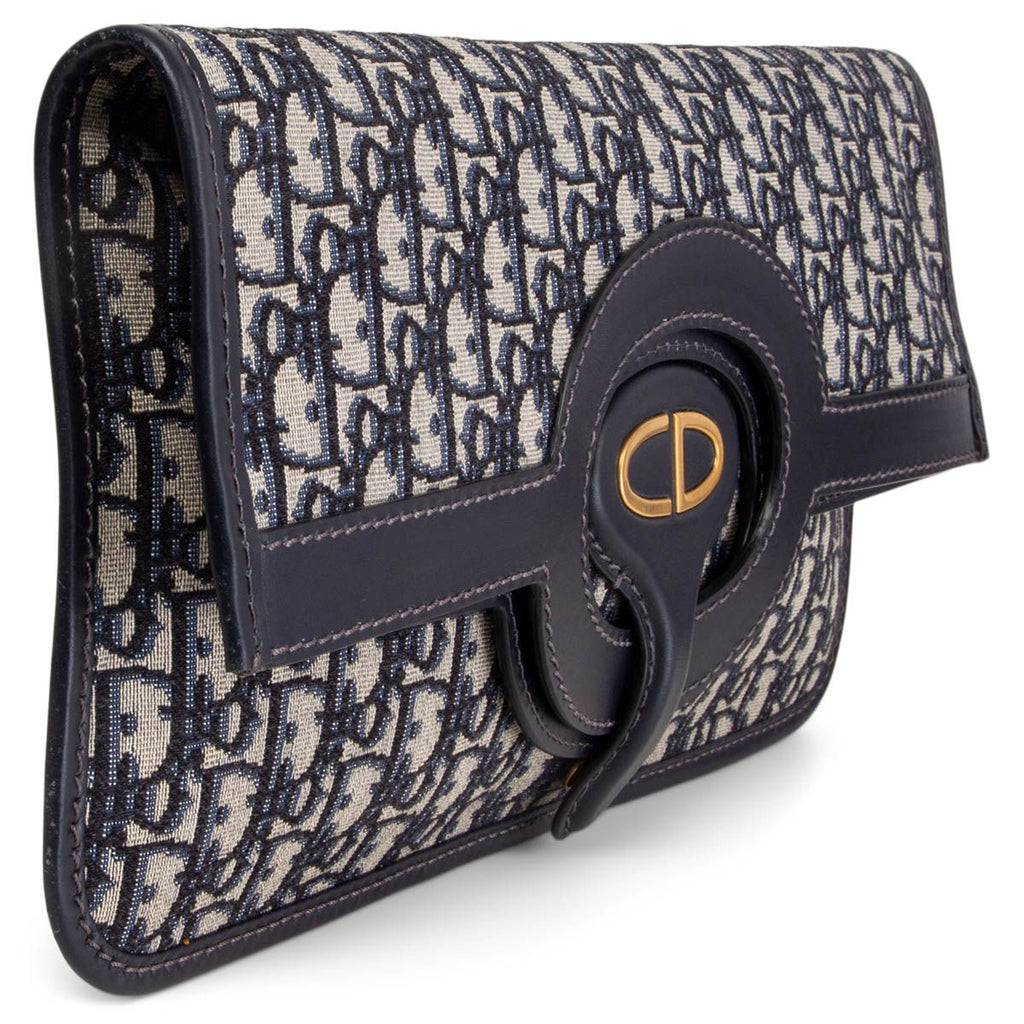 CHRISTIAN DIOR OBLIQUE MONOGRAM FOLD OVER CLUTCH BAG