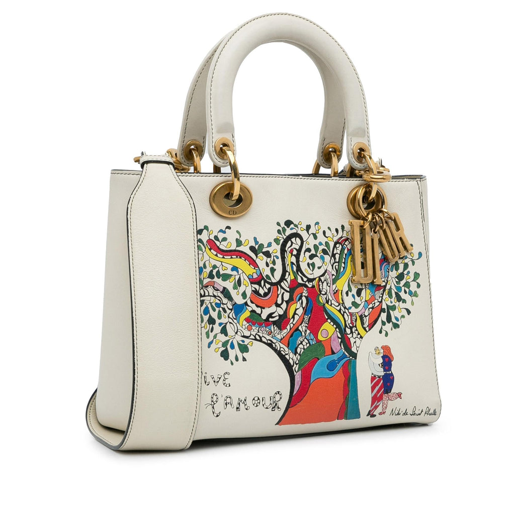 Dior Niki de Saint Phalle Medium Calfskin Vive l'amour Lady Dior