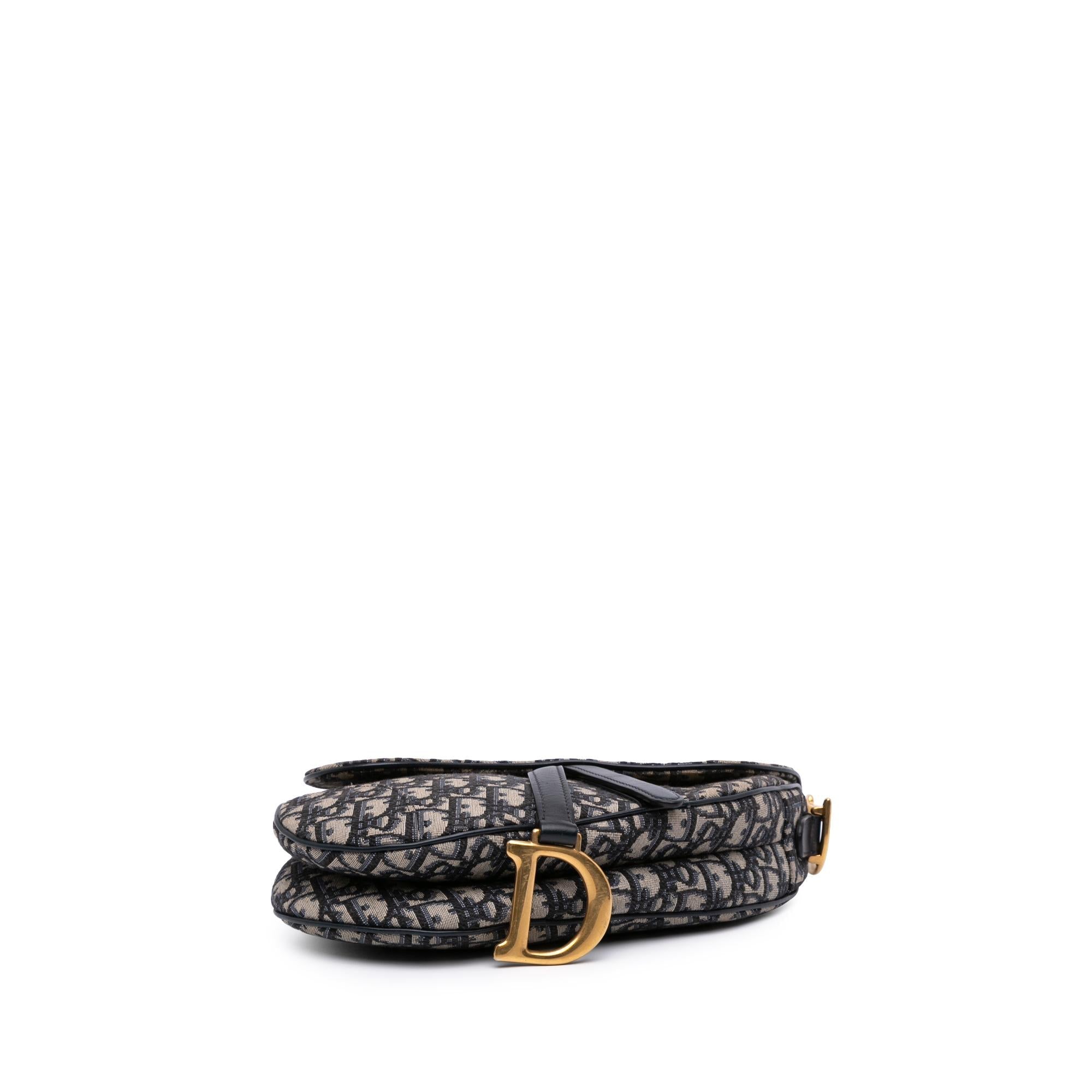 Dior Oblique Canvas Saddle Bag