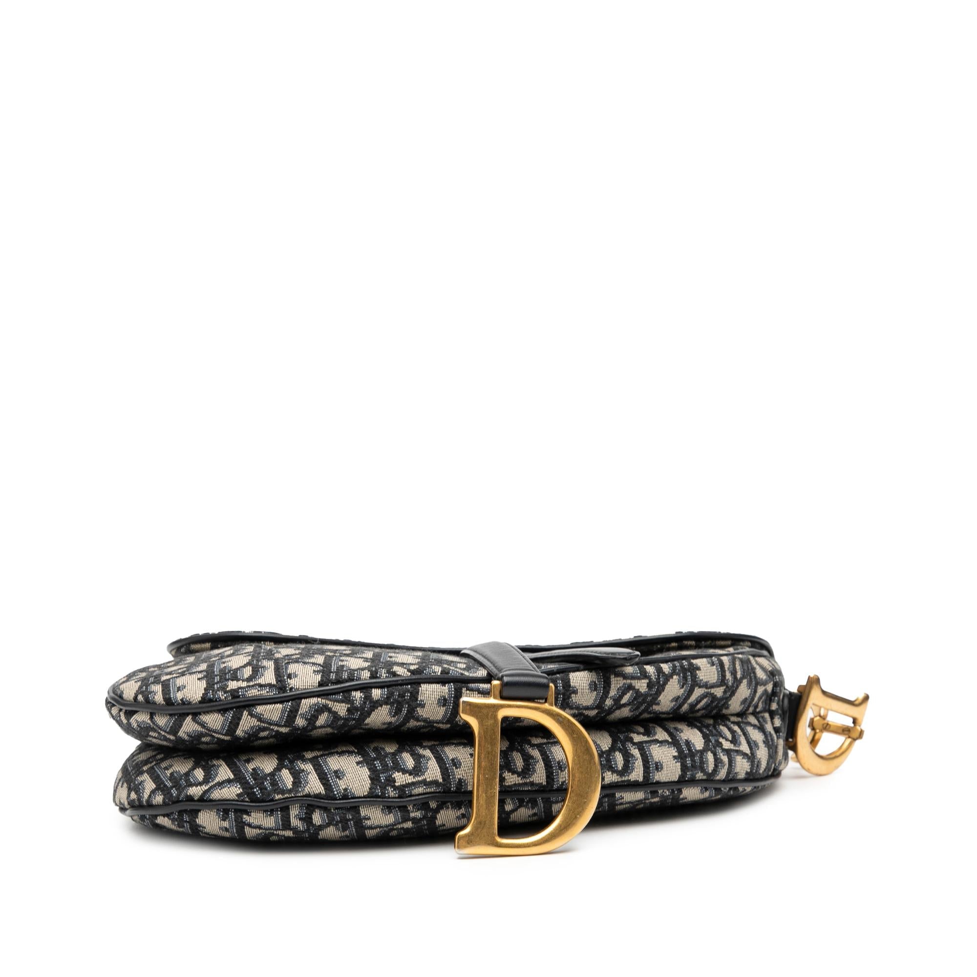 Dior Oblique Canvas Saddle Bag