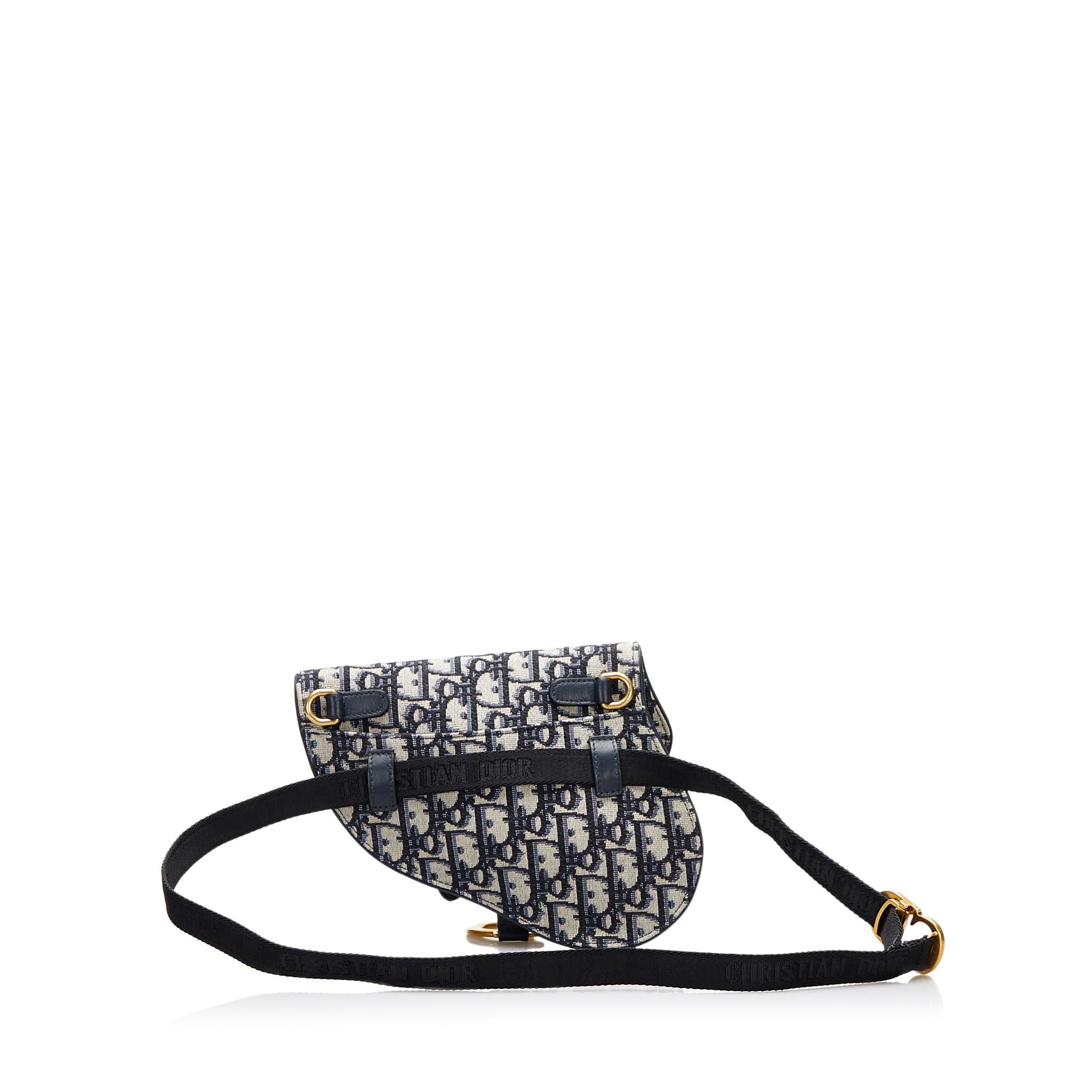 Dior Oblique Canvas Saddle Belt Bag