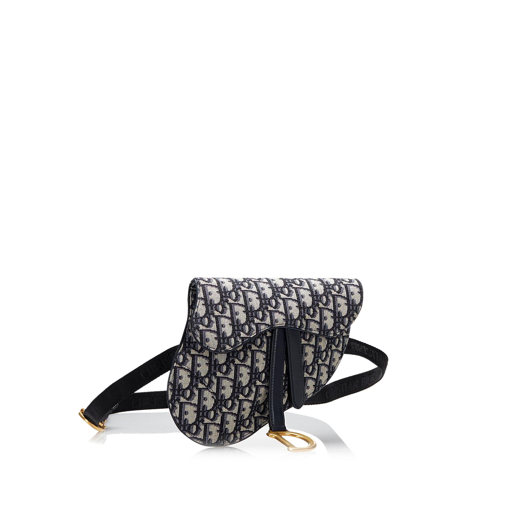 Dior Oblique Canvas Saddle Belt Bag