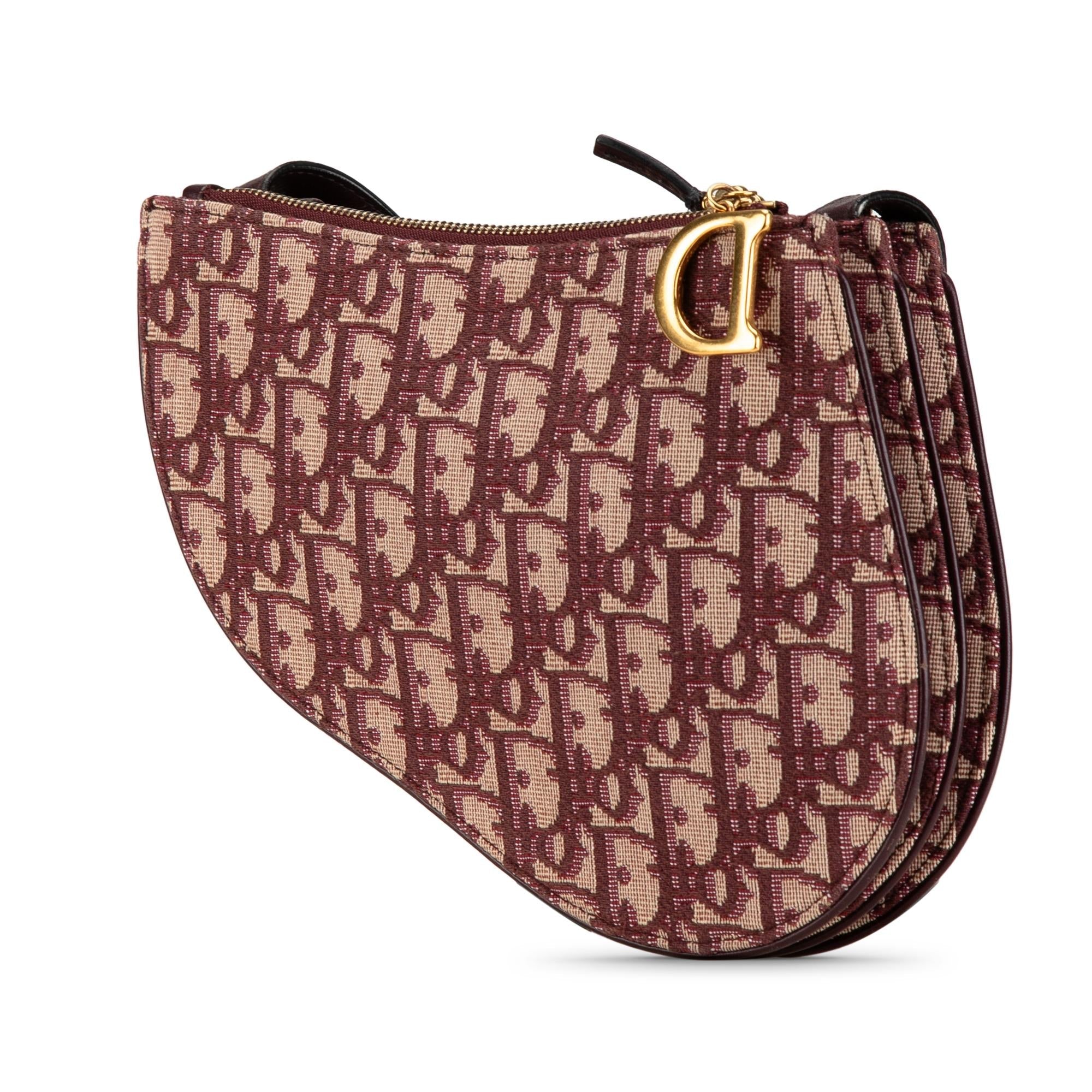 Dior Oblique Canvas Saddle Triple Zip Crossbody