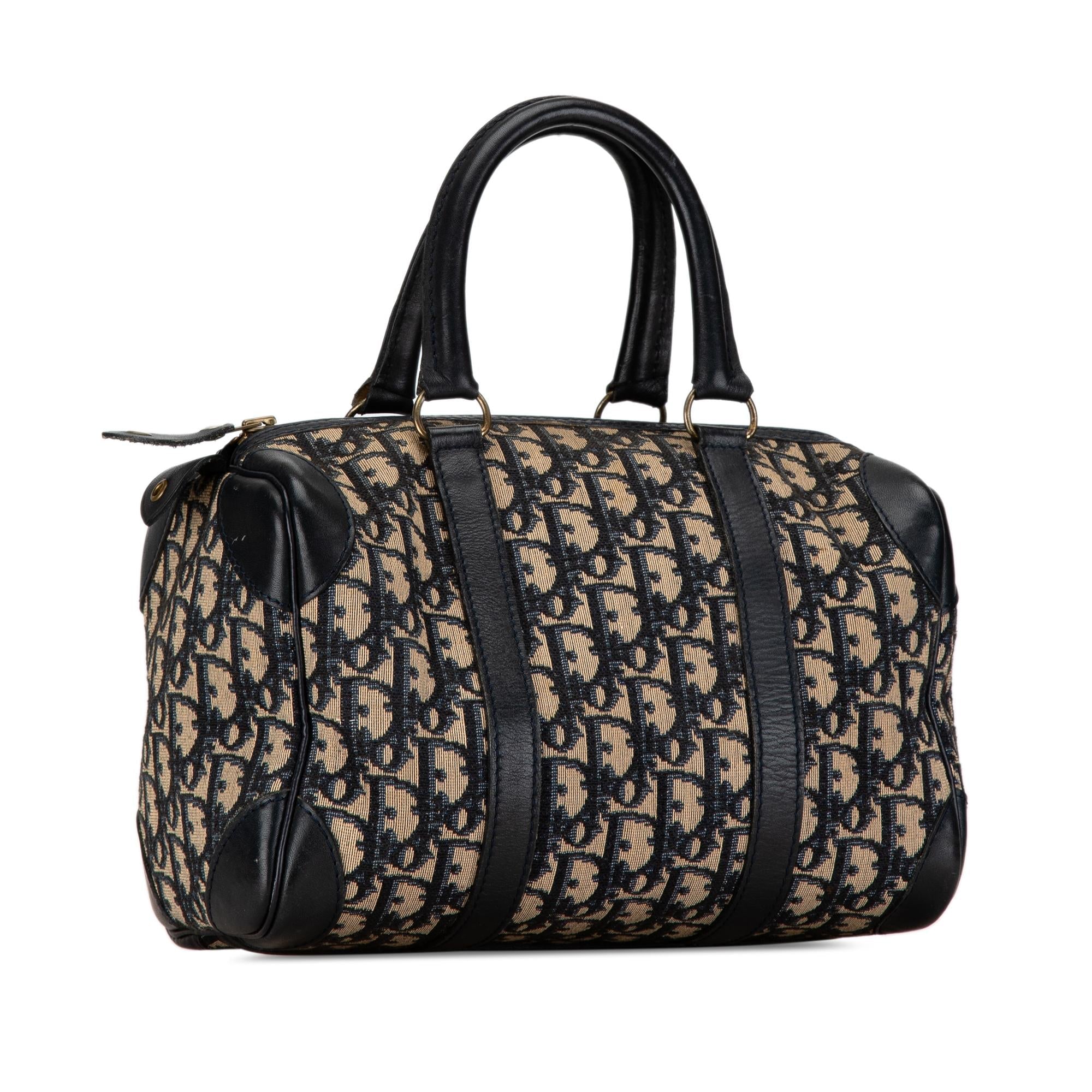Dior Oblique Canvas Trotter Boston Bag (SHG-PIbsgz)