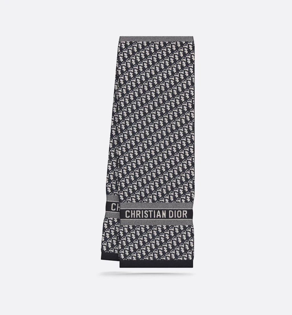 DIOR OBLIQUE CASHMERE WOOL BLEND SCARF