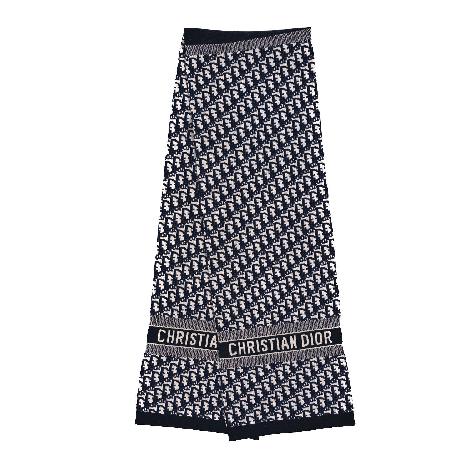 DIOR OBLIQUE CASHMERE WOOL BLEND SCARF