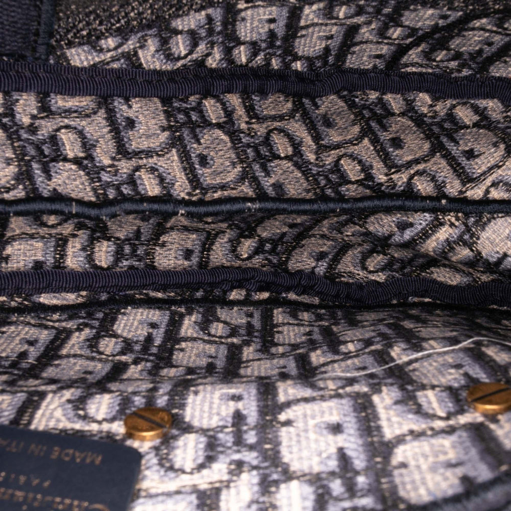 Dior Oblique Embroidered Canvas Saddle Bag