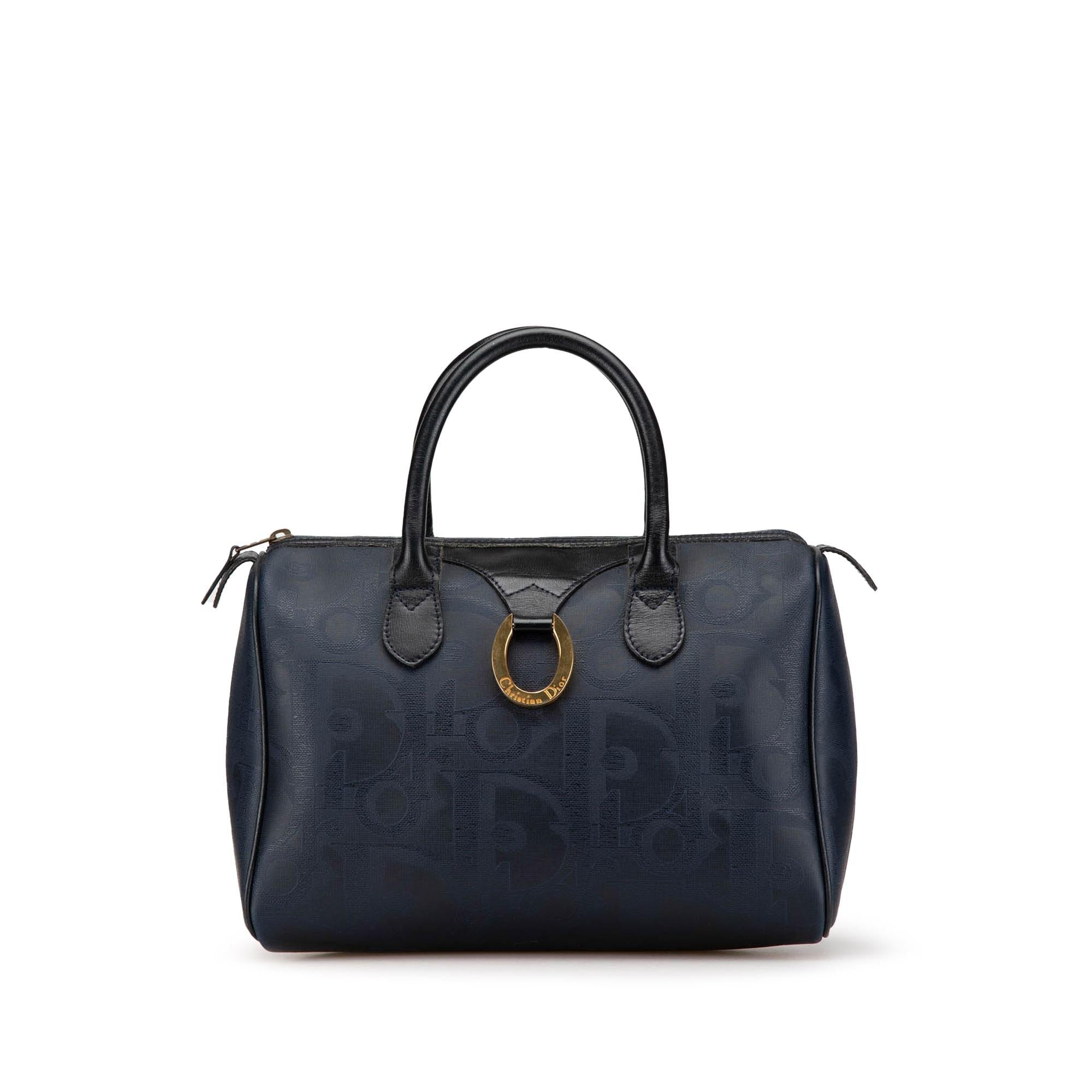Dior Oblique Trotter Coated Canvas Boston Bag