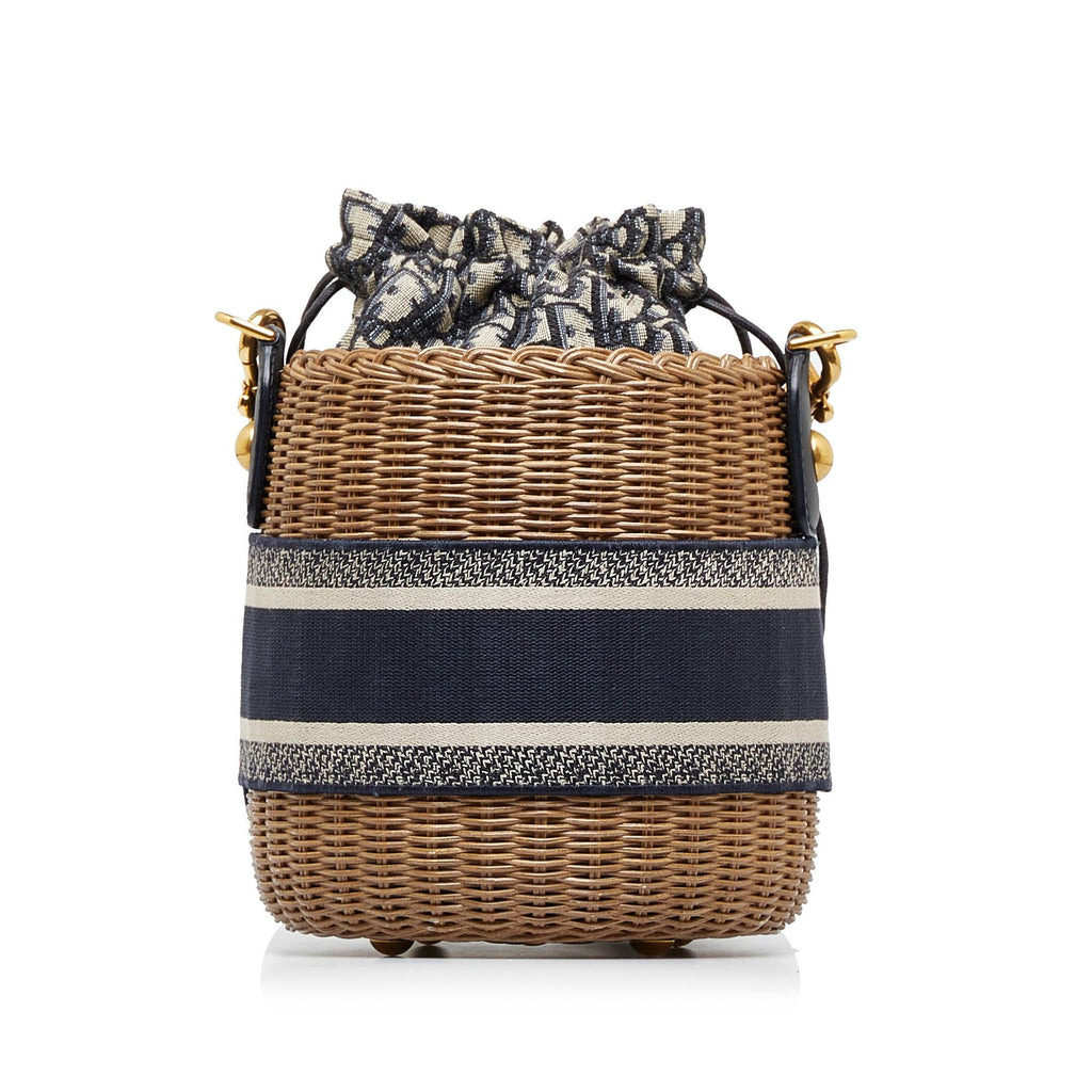 Dior Oblique Wicker Bucket Bag (SHG-o1Sr1Y)