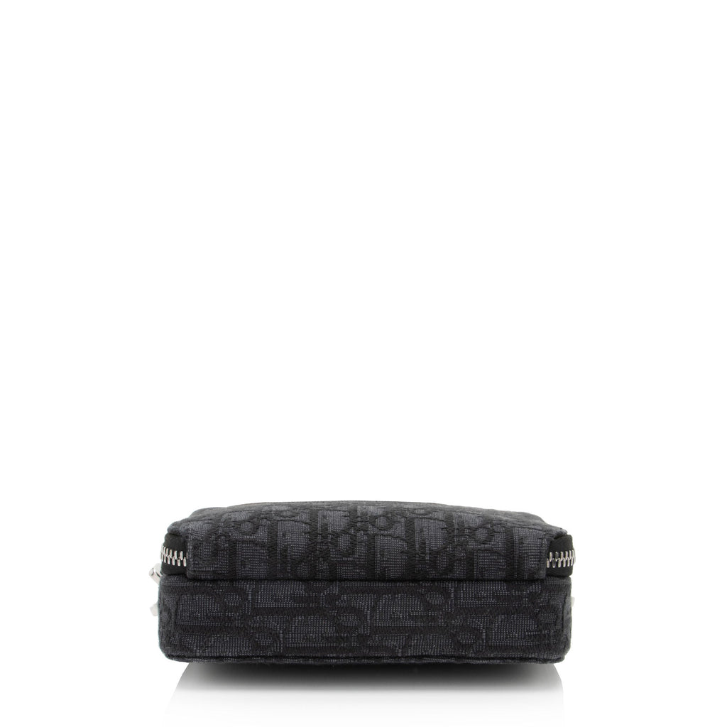 Dior Oblique Double Zipped Pouch Crossbody