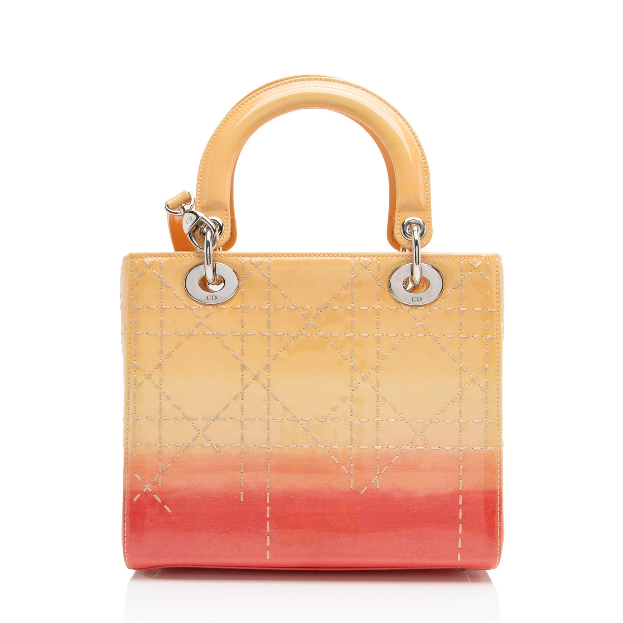 Dior Patent Leather Ombre Lady Dior Medium Tote